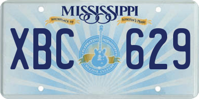 MS license plate XBC629