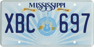 MS license plate XBC697
