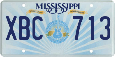 MS license plate XBC713