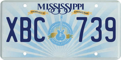 MS license plate XBC739