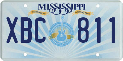 MS license plate XBC811