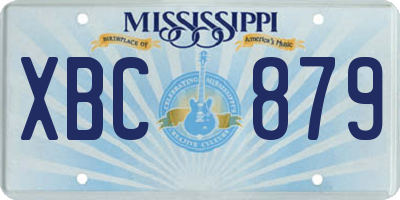 MS license plate XBC879