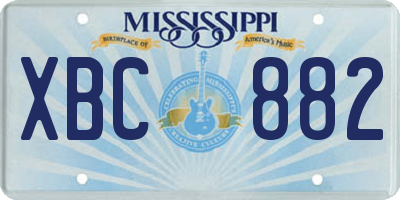 MS license plate XBC882