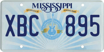 MS license plate XBC895