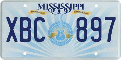 MS license plate XBC897