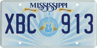 MS license plate XBC913