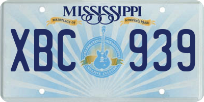 MS license plate XBC939