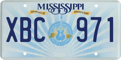 MS license plate XBC971