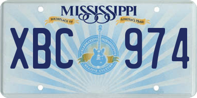MS license plate XBC974