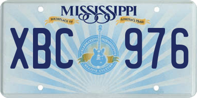 MS license plate XBC976