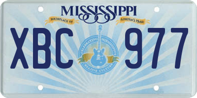 MS license plate XBC977