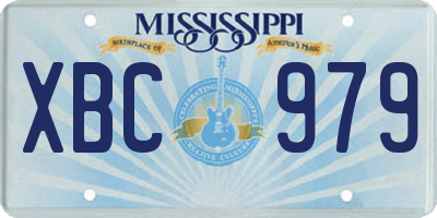 MS license plate XBC979