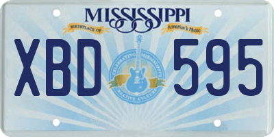 MS license plate XBD595