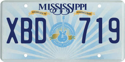 MS license plate XBD719