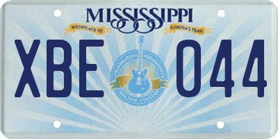 MS license plate XBE044