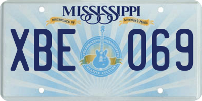 MS license plate XBE069