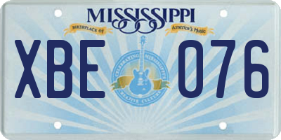 MS license plate XBE076