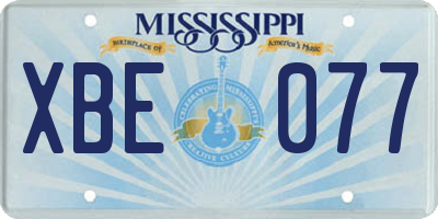 MS license plate XBE077