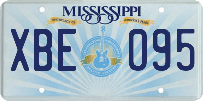 MS license plate XBE095