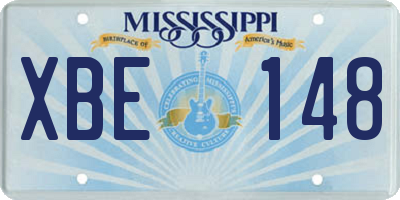 MS license plate XBE148