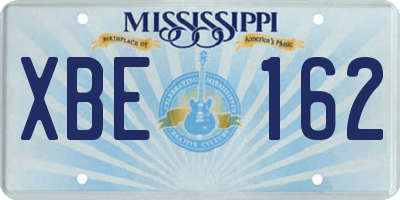 MS license plate XBE162