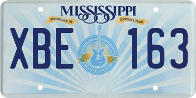 MS license plate XBE163