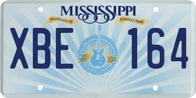 MS license plate XBE164