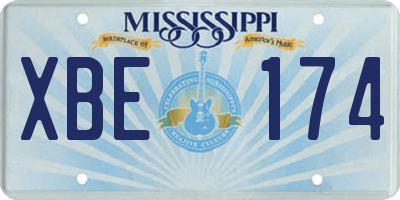 MS license plate XBE174
