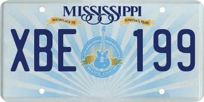 MS license plate XBE199