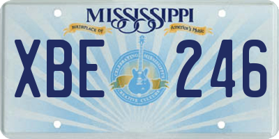 MS license plate XBE246