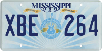 MS license plate XBE264