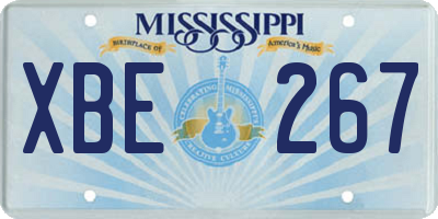 MS license plate XBE267