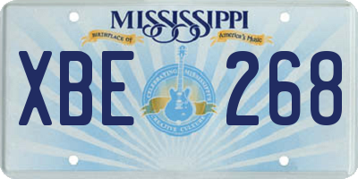 MS license plate XBE268