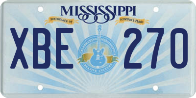 MS license plate XBE270