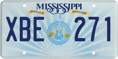 MS license plate XBE271