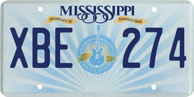 MS license plate XBE274