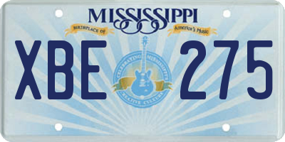 MS license plate XBE275