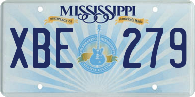 MS license plate XBE279