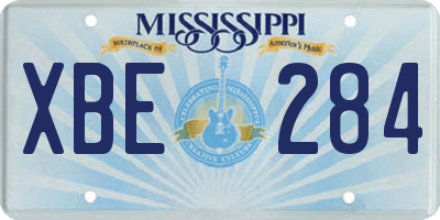 MS license plate XBE284