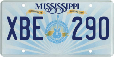 MS license plate XBE290