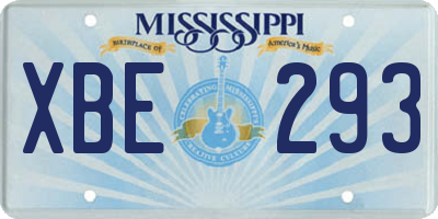 MS license plate XBE293