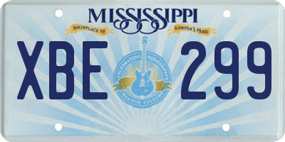 MS license plate XBE299