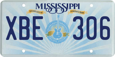 MS license plate XBE306
