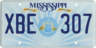 MS license plate XBE307