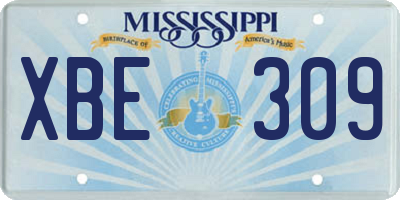 MS license plate XBE309