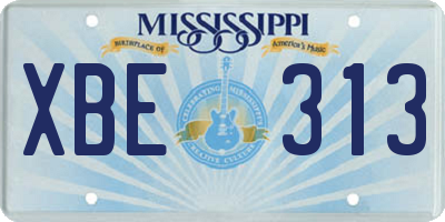 MS license plate XBE313