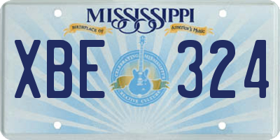 MS license plate XBE324