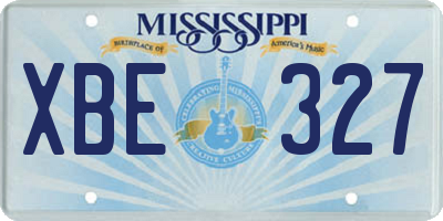 MS license plate XBE327