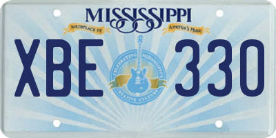 MS license plate XBE330