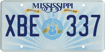 MS license plate XBE337